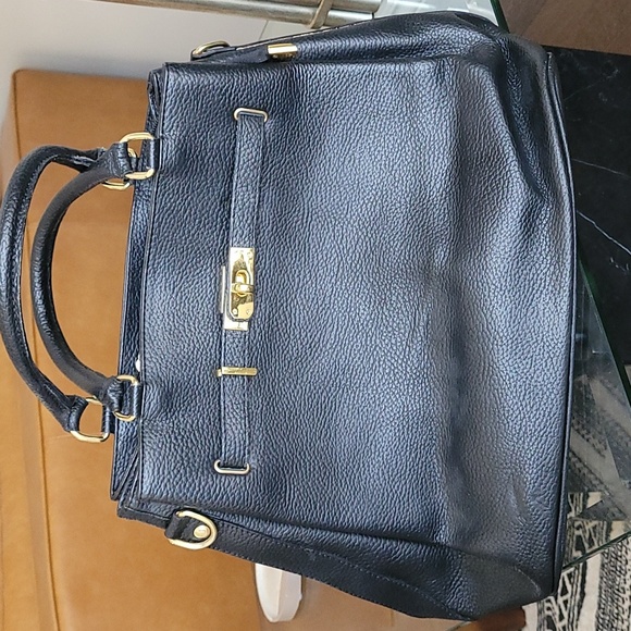 Black Leather Handbag - Picture 1 of 9